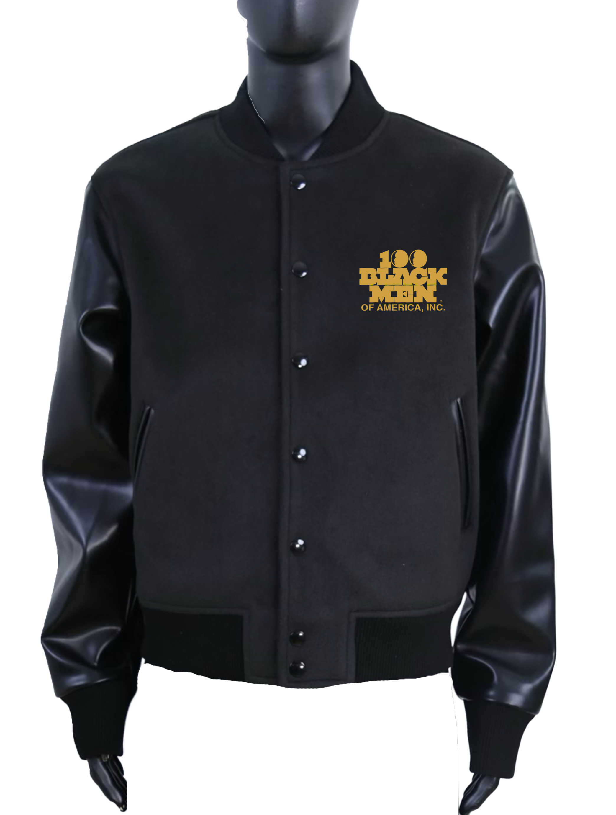 100 Black Men Custom Jacket — Gold Logo